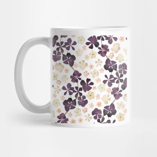 Spring pressed dry flowers. Summer floral composition. Wildflowers romantic print Mug